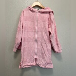 Cotton On Pink Hooded Zip-Up Swim Coverup Size 5-7